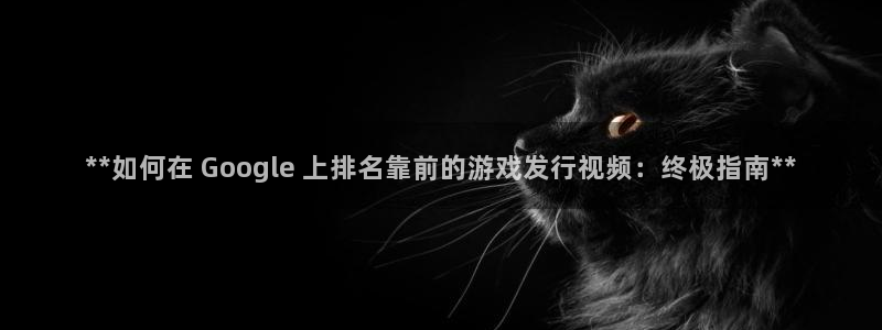 天辰平台用户注册流程：**如何在 Google 上排名靠前的游戏发行视频：终极指南**